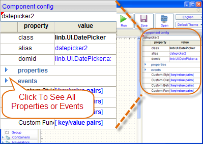 sigma ajax components properties & events